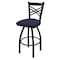 Holland Bar Stool Co 25" Swivel Counter Stool, Black Wrinkle, Graph Anchor Seat 82025BW014 - alternate 1